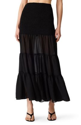 Steve Madden Steve Madden Lisabel Smocked Tiered Maxi Skirt