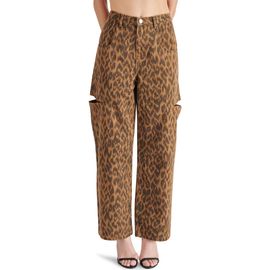 Steve Madden Steve Madden Maise Leopard Print Wide Leg Jeans 