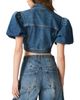Steve Madden Steve Madden Marcy Puff Sleeve Denim Jacket - 3