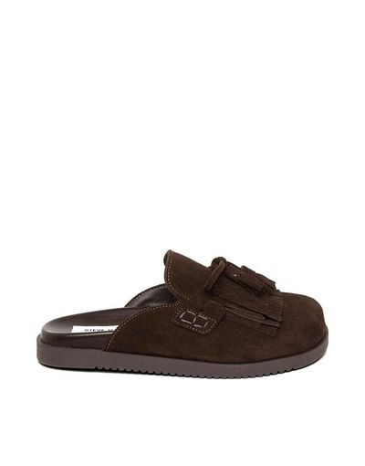 Steve Madden Steve Madden Maurea fringe clogs in brown suede