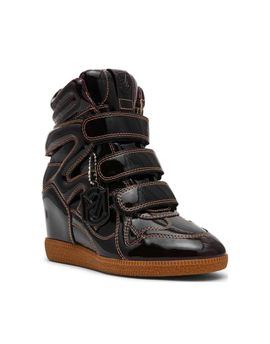 Steve Madden Steve Madden Mavis wedge sneakers brown patent-Red