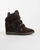 Steve Madden Steve Madden Mavis wedge sneakers in dark brown suede - 1