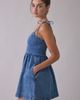 Steve Madden Steve Madden Meaghan Tie-Strap Denim Mini Dress in Tinted Denim, Women's at Urban Outfitters - 1