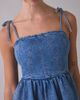 Steve Madden Steve Madden Meaghan Tie-Strap Denim Mini Dress in Tinted Denim, Women's at Urban Outfitters - 4