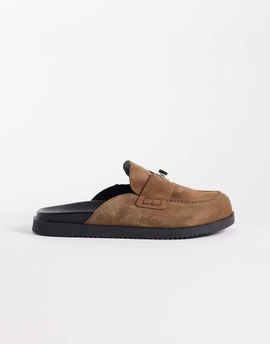 Steve Madden Steve Madden Megg slip on loafers in taupe suede-Brown