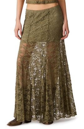 Steve Madden Steve Madden Mirabel Embroidered Lace Skirt