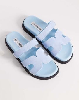Steve Madden Steve Madden Missile sandals with straps in baby blue suede