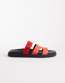 Steve Madden Steve Madden Missile sandals with straps in red satin