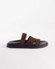 Steve Madden Steve Madden Missile suede strap slides in brown - 1