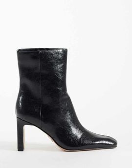 Steve Madden Steve Madden Morph heeled ankle boots in black crinkle