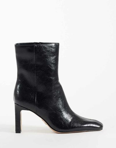 Steve Madden Steve Madden Morph heeled ankle boots in black crinkle