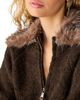 Steve Madden Steve Madden Odessa Faux Fur Collar Zip Sweater - 4