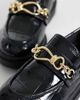 Steve Madden Steve Madden Pre Launch loafers with gold-tone chain in black croc - 4