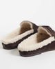 Steve Madden Steve Madden Rafe ruched mule loafers with faux shearling trim in chocolate suede-Brown - 4