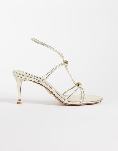 Steve Madden Steve Madden Ramos heeled sandals with gold embellishment in gold