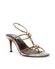 Steve Madden Steve Madden Ramos heeled sandals with gold embellishment in natural snake-Multi - 2
