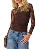 Steve Madden Steve Madden Reese Lace & Ruched Knit Top - 1