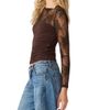 Steve Madden Steve Madden Reese Lace & Ruched Knit Top - 3