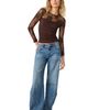Steve Madden Steve Madden Reese Lace & Ruched Knit Top - 5