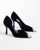 Steve Madden Steve Madden Refuel heeled pumps in black velvet with embellished toe detail - 2