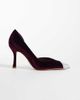Steve Madden Steve Madden Refuel heeled pumps in burgundy velvet with embellished toe detail-Red - 1