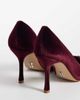 Steve Madden Steve Madden Refuel heeled pumps in burgundy velvet with embellished toe detail-Red - 4