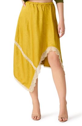 Steve Madden Steve Madden Sereena Lace Trim Asymmetric Skirt