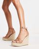 Steve Madden Steve Madden Sivian cross strap espadrille wedges in camel faux leather-Neutral - 1