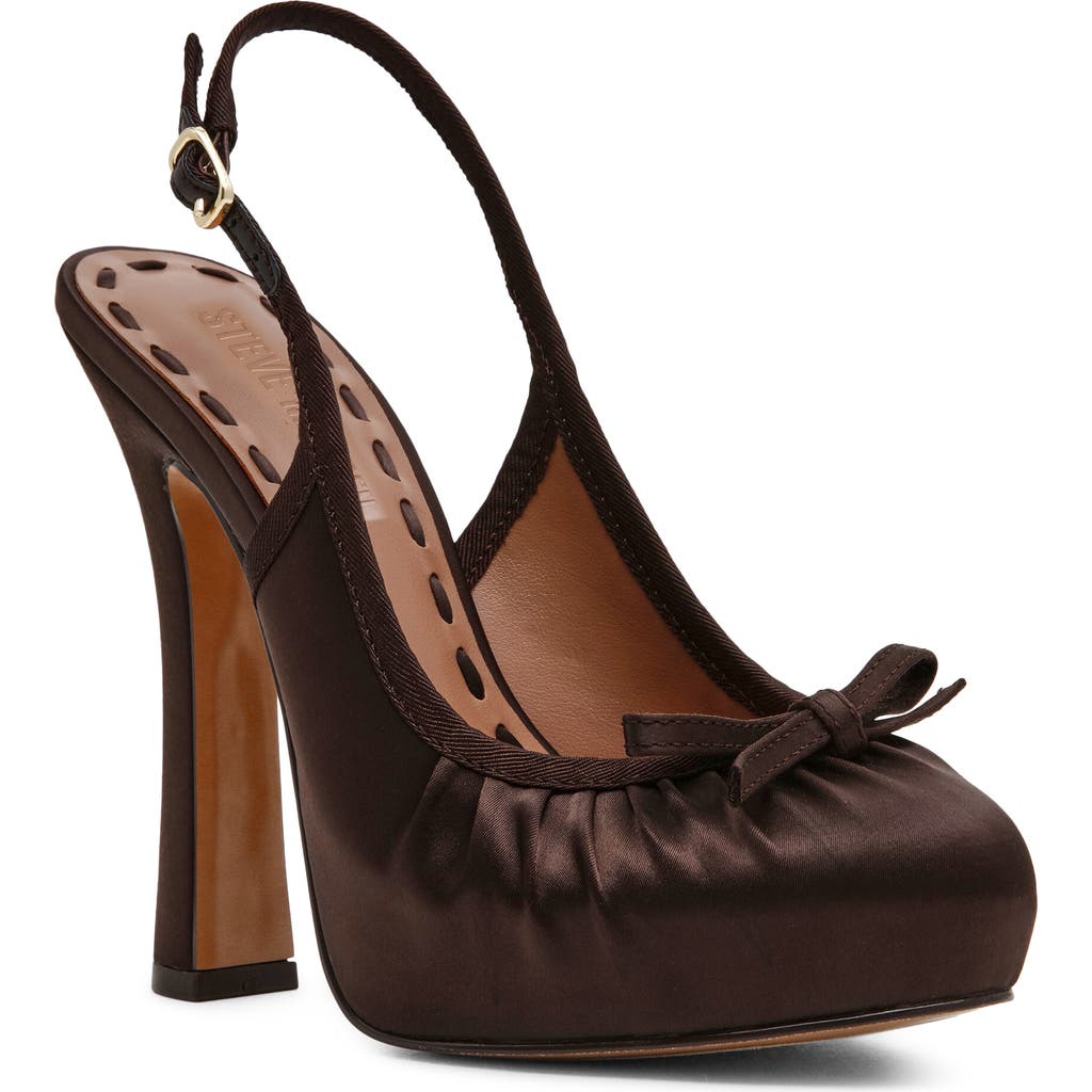 Steve Madden Steve Madden Sofie Satin Bow Platform Slingback Pump