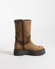 Steve Madden Steve Madden Soleil chunky ankle boots in distressed taupe suede-Neutral - 1