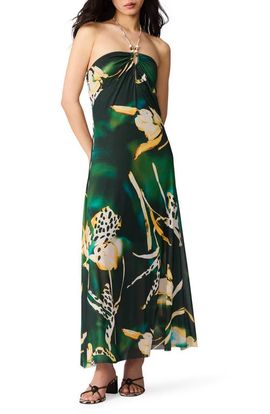 Steve Madden Steve Madden Strada Print Halter Maxi Dress