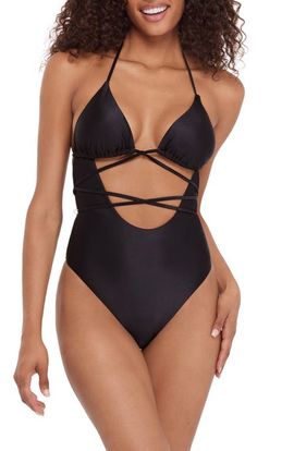 Steve Madden Steve Madden Strappy Cutout One-Piece Swimsuit