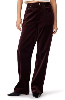Steve Madden Steve Madden Sydnee Stretch Velvet Wide Leg Pants