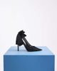 Steve Madden Steve Madden Teacup bow detailing slingback heeled pumps in black satin - 1