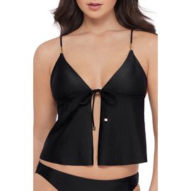 Steve Madden Steve Madden Tie Front Crop Tankini Top