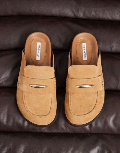 Steve Madden Steve Madden Tobin clogs in chestnut suede-Neutral