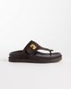 Steve Madden Steve Madden Tuned-in thong sandals with buckle strap in brown suede - 1
