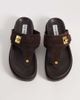 Steve Madden Steve Madden Tuned-in thong sandals with buckle strap in brown suede - 2