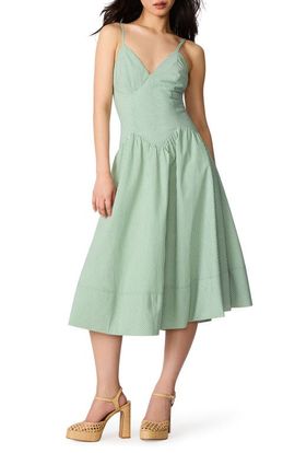 Steve Madden Steve Madden Una Stripe Seersucker Midi Dress