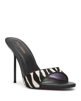 Steve Madden Steve Madden Women's Davina Zebra Stiletto Mules