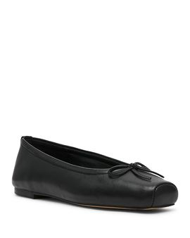 Steve Madden Steve Madden Women's Eleve Leather Bow Ballet Flats