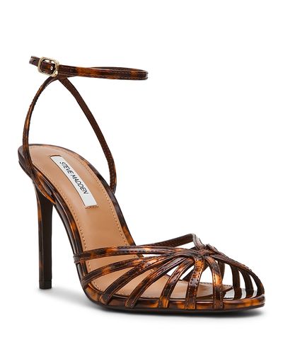 Steve Madden Steve Madden Women's Mizuna Printed Suede Stiletto Sandals