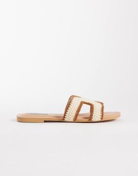 Steve Madden Steve Madden Zarina-W flat sandals in tan/bone-Brown