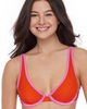 Stevie Stevie Adjustable Plunge Underwire Bikini Top with Contrast Binding - 1