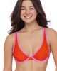 Stevie Stevie Adjustable Plunge Underwire Bikini Top with Contrast Binding - 4