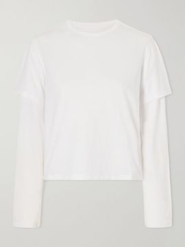 STILL HERE Double cotton-jersey T-shirt