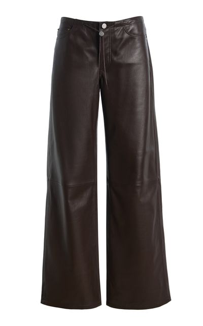 Still Here Still Here Cool LowRise Leather WideLeg Pants