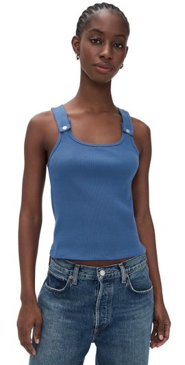Still Here Still Here Snap Tank Top Blue