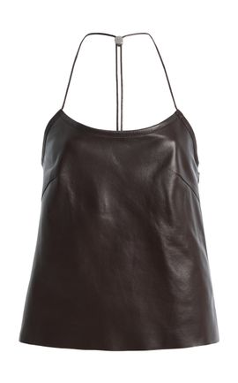 Still Here Still Here Toggle Leather Tank Top