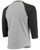 STITCHES Men's Stitches Heathered Gray/Black Baltimore Elite Giants Negro League Wordmark Raglan 3/4-Sleeve T-Shirt - 3